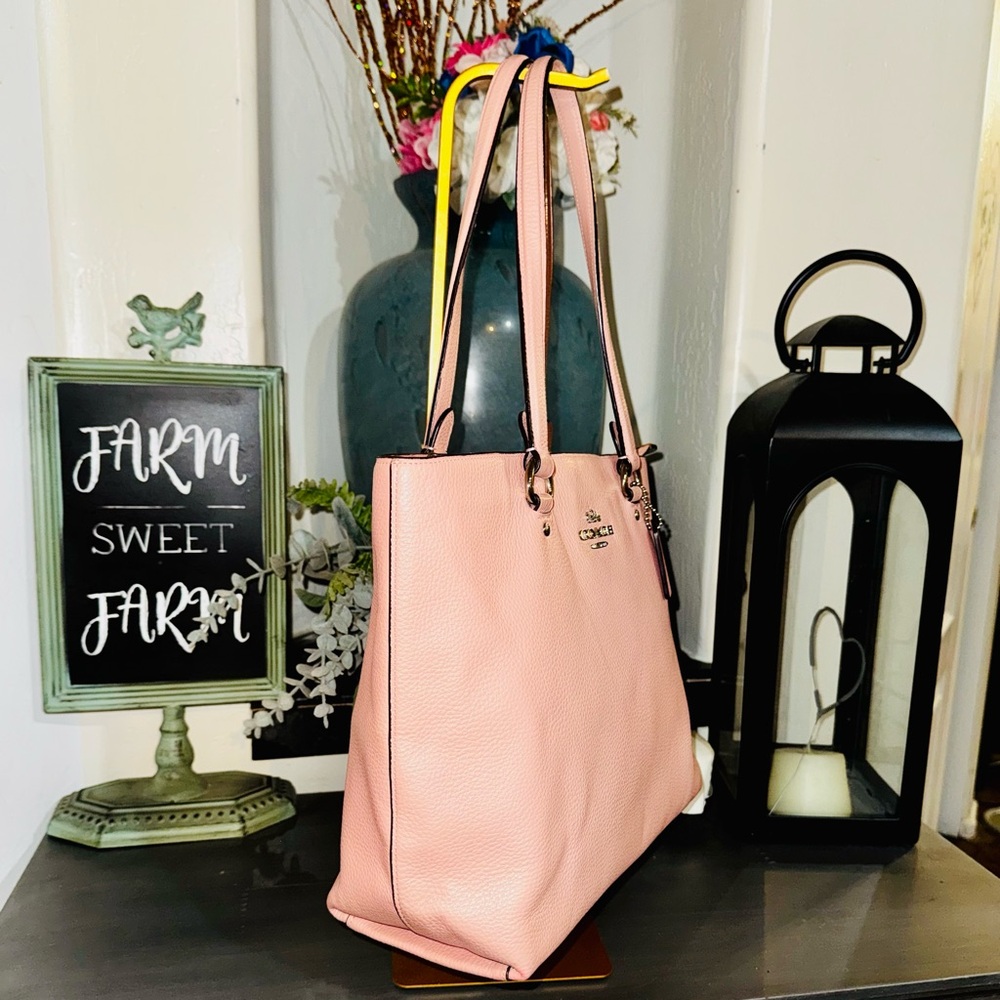 Coach Pink Tote Shoulder Bag Soft Pebble Leather 2018 #F48637 - EUC - Picture 10 of 16